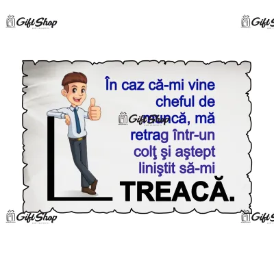 Mgs080-magnet frigider-in caz ca-mi vinecheful de lucru..